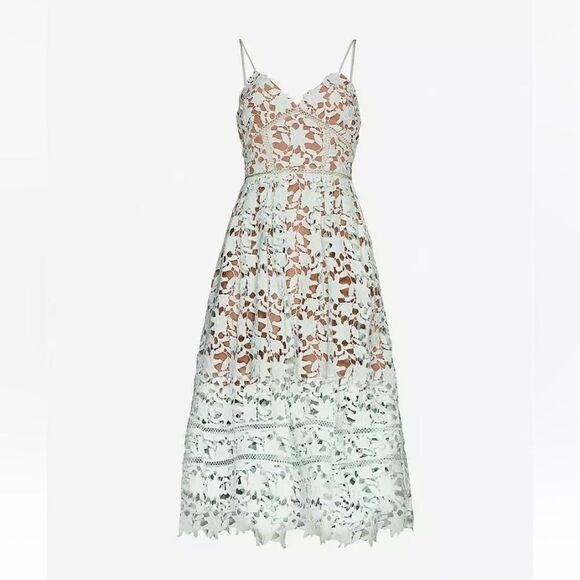 Self-Portrait Azaelea Midi Green Dress Mint Size 2 - Picture 7 of 13